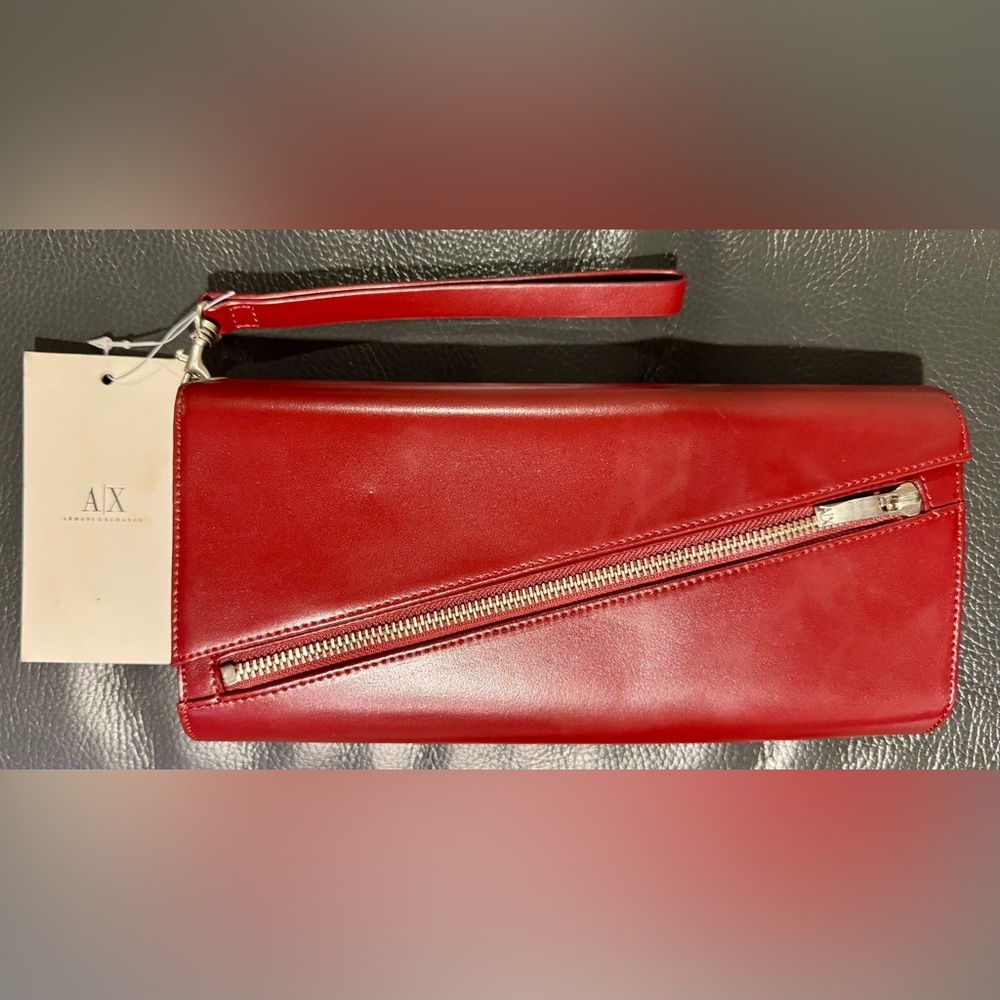 A/X Armani Exchange Red Wristlet Clutch